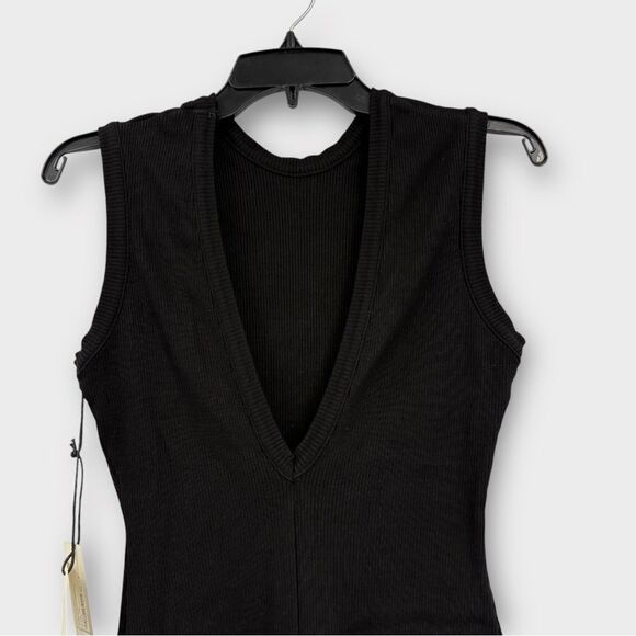 Agolde Sutton V-Back Bodysuit in Black Women’s Size L NWT - Picture 7 of 11